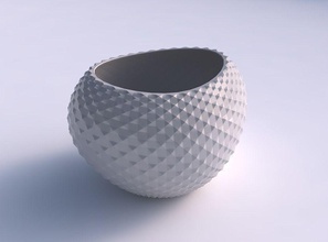 bowl compressed 2 grid piramides house decor 3d print model - Mito3D