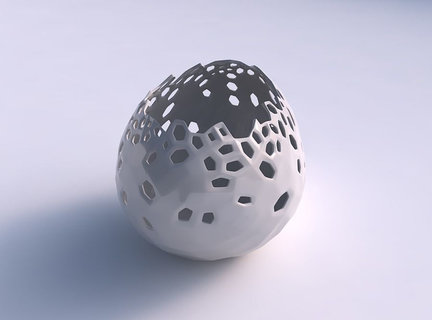 ciotola compresso 2 liscio cristallo pelle buchi Casa arredamento 3d print model - Mito3D