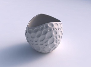 bowl compressed 3 bubbles house dish decor architectural decoration 3d print model - Mito3D