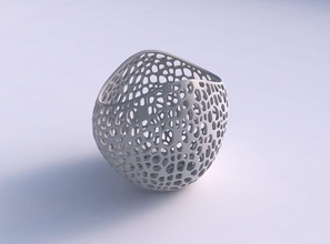 bowl compressed 3 fine organic lattice house decor 3d print model - Mito3D