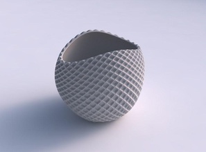 bowl compressed 3 grid piramides 2 house decor 3d print model - Mito3D