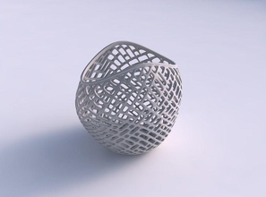 bowl compressed 3 lattice tiles dish decor architectural decoration house 3d print model - Mito3D