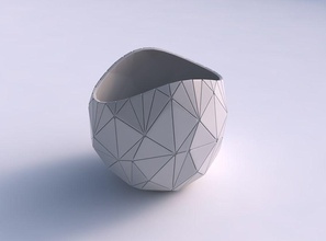 bowl compressed 3 random triangle plates 2 house decor 3d print model - Mito3D