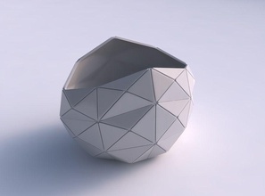 Schüssel komprimiert 3 Dreiecks-Platten Haus werden Dreieck Platten Dekor 3d print model - Mito3D