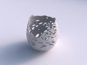 Schüssel komprimiert 3 twisted crystal skin Löcher Haus werden Haut Dekor 3d print model - Mito3D