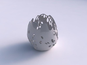 bowl compressed bubbles holes house decor 3d print model - Mito3D