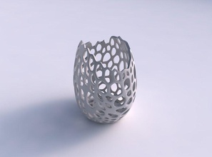 bowl compressed cracked organic lattice house decor 3d print model - Mito3D