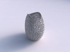 bowl compressed dense twisted organic lattice house decor 3d print model - Mito3D