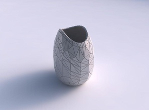 bowl compressed random triangle plates house decor 3d print model - Mito3D