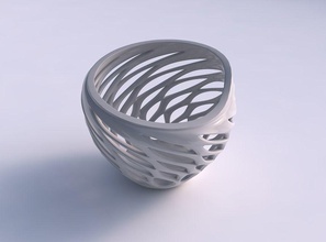 bowl compressed smooth beveled edges extruded top pimp up house decor 3d print model - Mito3D