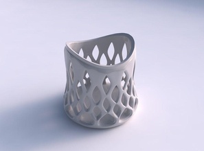 bowl compressed smooth beveled edges extruded top streched house decor 3d print model - Mito3D
