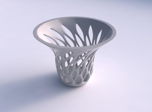 bowl compressed smooth beveled edges extruded top widened house decor 3d print model - Mito3D