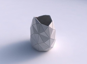 Schüssel komprimiert Dreiecks-Platten Haus werden Dreieck Platten Dekor 3d print model - Mito3D