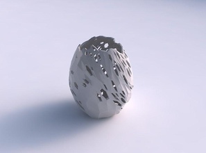 bol comprimé tordu de cristal la peau des trous maison compressé le les décor 3d print model - Mito3D