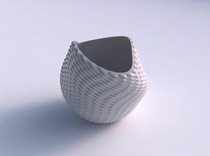tigela comprimido torcida grade piramides a casa grelha decoração 3d print model - Mito3D