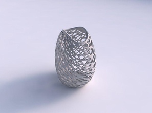 tigela comprimido torcida orgânica lattice 2 a casa decoração 3d print model - Mito3D
