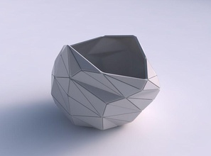 tigela comprimido torcida triângulo placas a casa decoração 3d print model - Mito3D