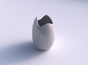 ciotola compresso ondulato griglia piatti casa arredamento 3d print model - Mito3D