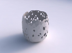 ciotola cilindrico pelle di cristallo fori casa i arredamento 3d print model - Mito3D