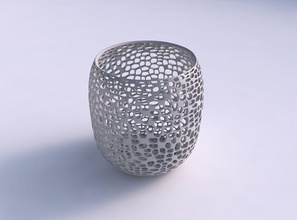 bowl cylindrical dense organic lattice 2 house decor 3d print model - Mito3D