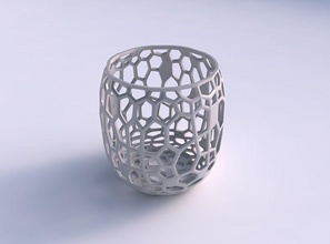 bowl cylindrical faceted organic lattice house decor 3d print model - Mito3D