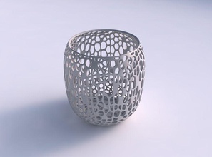 ciotola cilindrico bene organico reticolo casa arredamento 3d print model - Mito3D