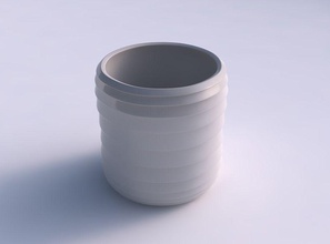 bol cylindrique horizontal inversé couches maison de forme à l'horizontale les décor 3d print model - Mito3D