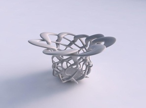 bowl cylindrical interlacing lattice eccentric house decor 3d print model - Mito3D