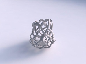 bowl cylindrical interlacing lattice long top house decor 3d print model - Mito3D