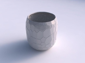 bowl cylindrical organic cells house dish decor architectural decoration 3d print model - Mito3D