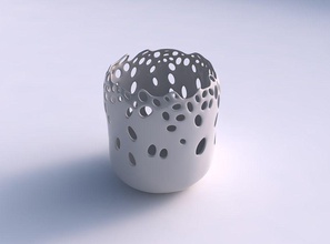 ciotola cilindrico liscio bolla fori casa a che bubble i arredamento 3d print model - Mito3D