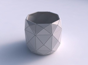 recipiente cilíndrico triángulo de las placas casa bol cilíndrica los platos decoración 3d print model - Mito3D