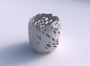 taça cilíndrica torcida cristal pele buracos a casa tigela decoração 3d print model - Mito3D