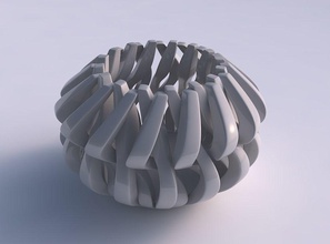 bowl cylindrical twisted sharp muscle structures squeezed house decor 3d print model - Mito3D