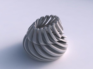 ciotola cilindrico contorto acuto muscolo strutture allungato angolo casa arredamento 3d print model - Mito3D
