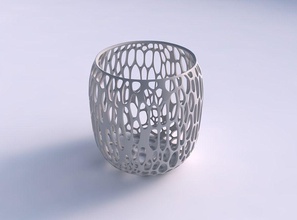 ciotola cilindrico verticale biologica del reticolo casa organico arredamento 3d print model - Mito3D