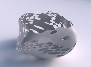 bowl helix bubbles holes house decor 3d print model - Mito3D