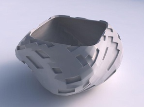 bowl helix cavities house dish decor architectural decoration 3d print model - Mito3D