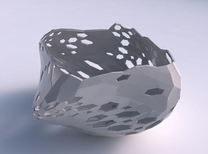 kase sarmal kristal cilt delikleri ev helix dekor 3d print model - Mito3D