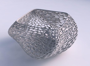 bowl helix dense organic lattice 2 house decor 3d print model - Mito3D