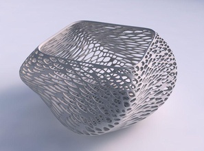 bowl helix dense twisted organic lattice house decor 3d print model - Mito3D
