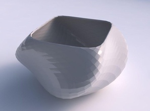 bowl helix diagonal grid pattern house decor 3d print model - Mito3D