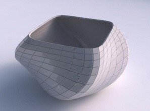 bowl helix verzerrte Gitter-Platten Haus Schüssel verzerrt grid Platten Dekor 3d print model - Mito3D