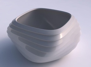 bowl helix horizontal inverted layers house decor 3d print model - Mito3D