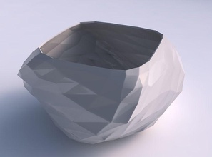 bowl helix low-polygon house low polygon dish decor architectural decoration 3d print model - Mito3D