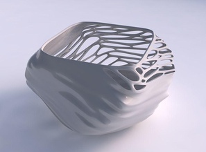 schüssel wendel organisch gitter solide haus dekor 3d print model - Mito3D