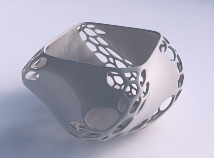 bowl helix organic lattice solid centers house decor 3d print model - Mito3D