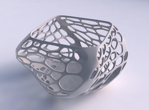 bowl helix organic lattice festen Seiten Haus Schüssel Bio Gitter solide Dekor 3d print model - Mito3D