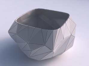 bowl helix random triangle plates 2 house decor 3d print model - Mito3D