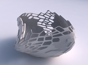 ciotola elica pelle di rettile fori casa i arredamento 3d print model - Mito3D